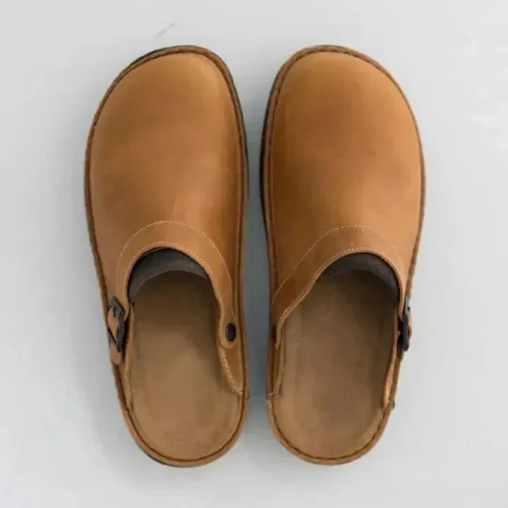 Slipper - Leder - Orthopädische Schuhe - Pantoletten - Herrenschuhe-Chaps Herrenmode