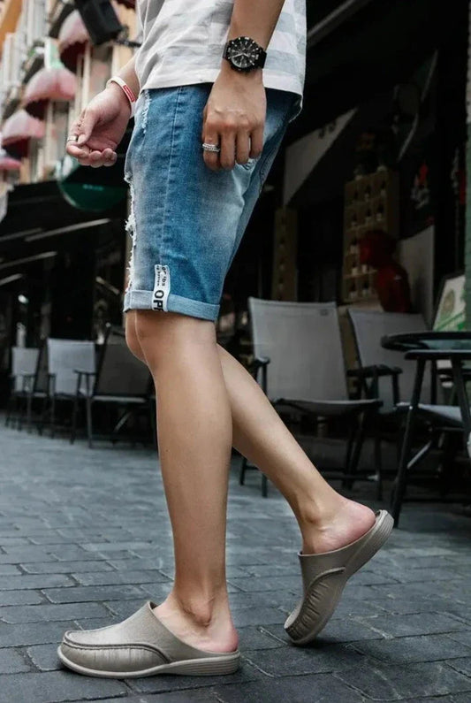 Slipper | Orthopädische Schuhe | Walking | Pantoletten Schuhe | Herrenschuhe-Grau-40-Chaps Herrenmode