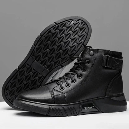 Sneaker-Stiefel – Schwarz – Reißverschluss – Hohe Sneakers – Herrenschuhe-Chaps Herrenmode