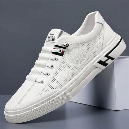 Sneakers zum Hineinschlüpfen | Alltagsschuhe | Schnürschuhe | Weiße Sneakers | Herrenschuhe-Weiß-38-Chaps Herrenmode