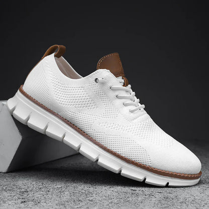 Sneakers zum Hineinschlüpfen – bequem – nahtlos – Sneakers aus Mesh – Herrenschuhe-Weiß-37-Chaps Herrenmode