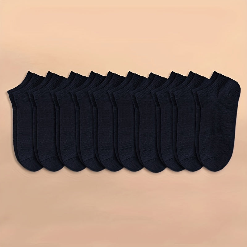 Söckchen – Unisex-Socken, bequem, mit niedrigem Schaft, 1 Paar-10 Paar Marineblau-Einheitsgröße-Chaps Herrenmode