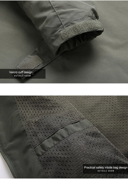 Softshell Jacke - Herren Kapuzenjacke Wasserdicht Outdoor Winddicht Jacke-Chaps Herrenmode