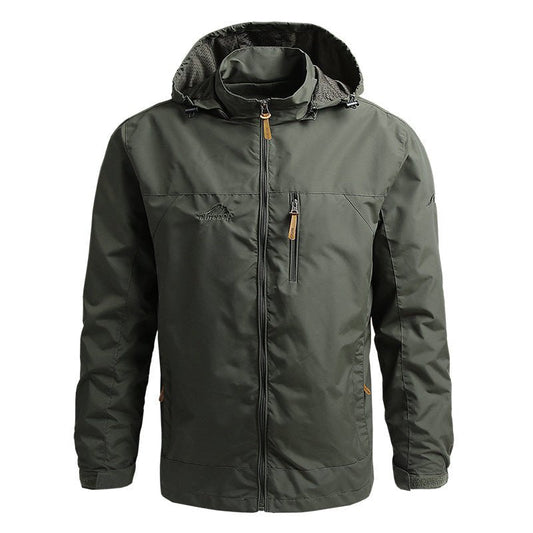 Softshell Jacke - Herren Kapuzenjacke Wasserdicht Outdoor Winddicht Jacke-Grün-S-Chaps Herrenmode