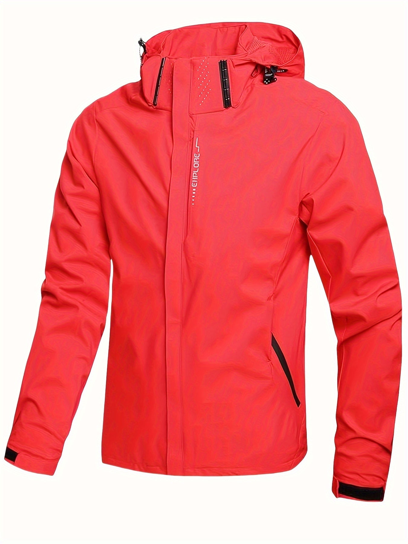 Softshelljacke | Mit Kapuze | Winddicht | Outdoorjacke | Herrenjacke-Rot-M-Chaps Herrenmode