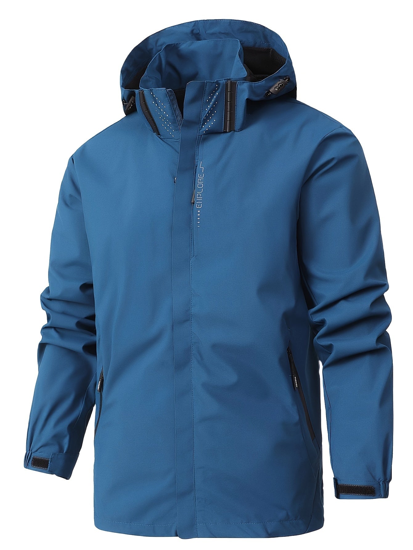 Softshelljacke | Mit Kapuze | Winddicht | Outdoorjacke | Herrenjacke-Tiefes Himmelblau-M-Chaps Herrenmode