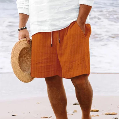 Sommer Shorts | Loose Fit | Lightweight | Casual Shorts | Herren Shorts-Orange-XS-Chaps Herrenmode