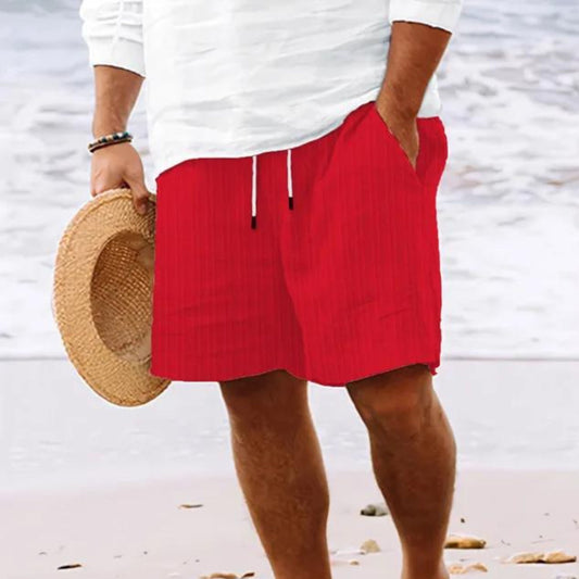 Sommer Shorts | Loose Fit | Lightweight | Casual Shorts | Herren Shorts-Rot-1-XS-Chaps Herrenmode