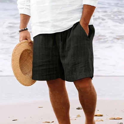 Sommer Shorts | Loose Fit | Lightweight | Casual Shorts | Herren Shorts-Schwarz-XS-Chaps Herrenmode