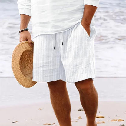 Sommer Shorts | Loose Fit | Lightweight | Casual Shorts | Herren Shorts-Weiß-XS-Chaps Herrenmode