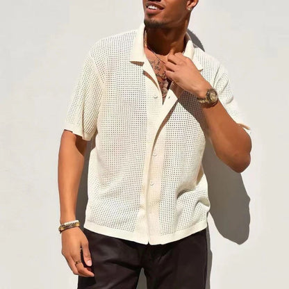 Sommerhemd | Atmungsaktiv | Mit Knöpfen zu schließen | Kurzarmhemd | Herrenhemden-M-Chaps Herrenmode