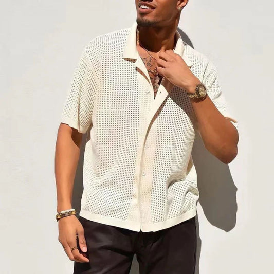 Sommerhemd | Atmungsaktiv | Mit Knöpfen zu schließen | Kurzarmhemd | Herrenhemden-M-Chaps Herrenmode