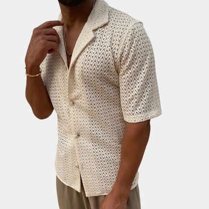 Sommerhemd | Kragen | Knopfleiste | Kurzarmhemd | Herrenhemd-Chaps Herrenmode