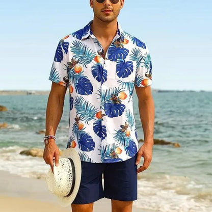 Sommerhemd - Kurzarm - Button-Up - Hawaiihemd - Herrenhemden-Chaps Herrenmode
