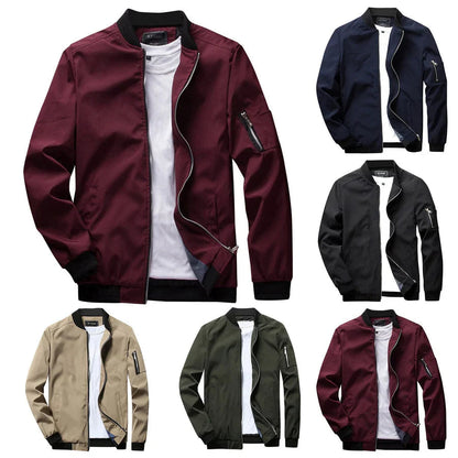 Sommerjacke | Reißverschluss | Dünn | Bomberjacke | Herrenjacke-Chaps Herrenmode