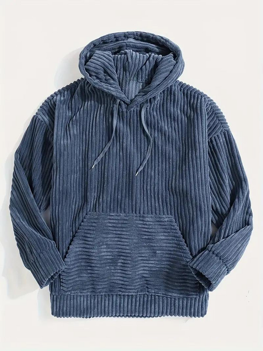 Spencer Hoodie | Herren Plus Size Fleece Pullover Hoodie-Blau-XL-Chaps Herrenmode