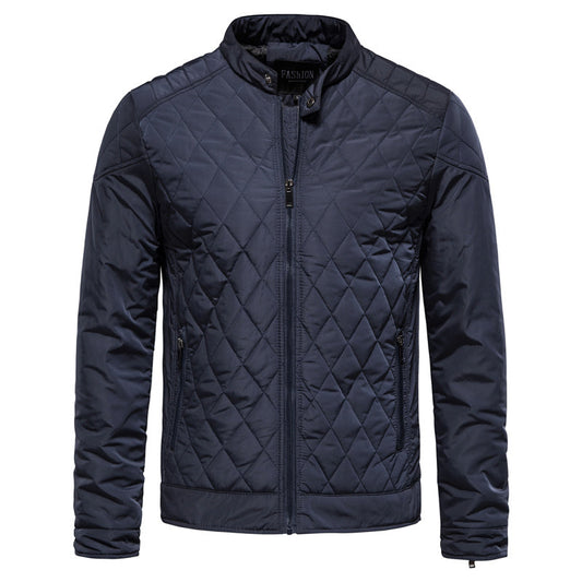 Steppjacke – Freizeit – Reißverschluss – Winterjacke – Herrenjacke-Blau-M-Chaps Herrenmode