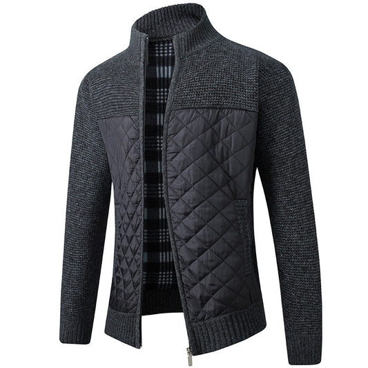 Steppjacke | Reißverschluss | Stehkragen | Winterkleidung | Herrenjacke-Schwarz-M-Chaps Herrenmode