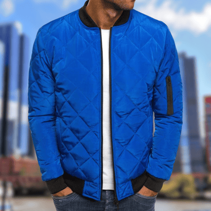 Steppjacke | Zip-Up | Winter | Bomberjacke | Herrenjacke-Blau-S-Chaps Herrenmode