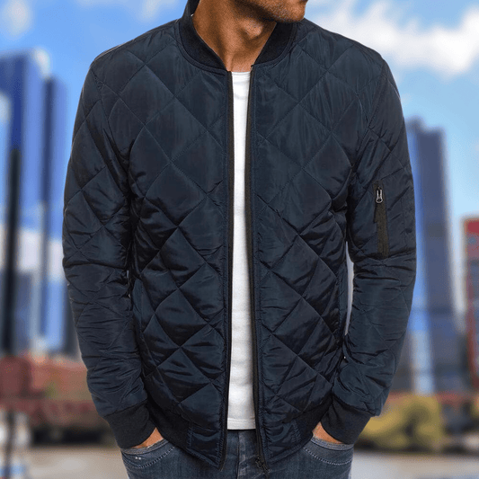 Steppjacke | Zip-Up | Winter | Bomberjacke | Herrenjacke-Marine-S-Chaps Herrenmode