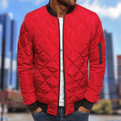 Steppjacke | Zip-Up | Winter | Bomberjacke | Herrenjacke-Rot-S-Chaps Herrenmode