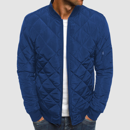 Steppjacke – lässige Winterjacke für Herren mit Reißverschluss und Taschen-Blau-S-Chaps Herrenmode