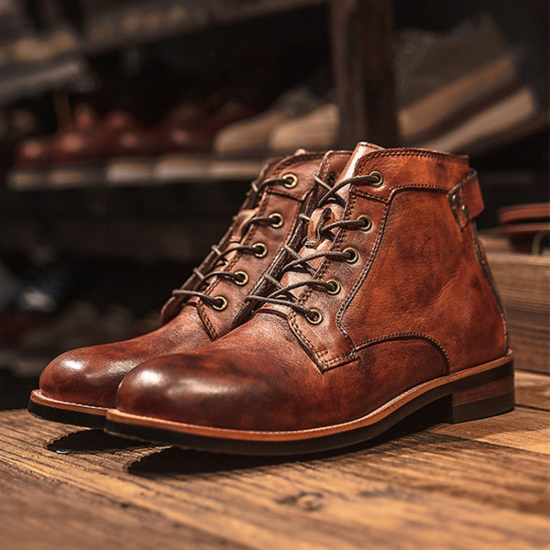 Stiefelette | Schnürung | Winter | Lederstiefel | Herrenstiefel-Chaps Herrenmode