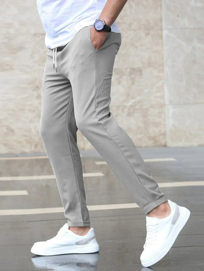 Stretch-Hose – Bequem – Kordelzug – Stretch-Chinohose – Herrenhose-Chaps Herrenmode