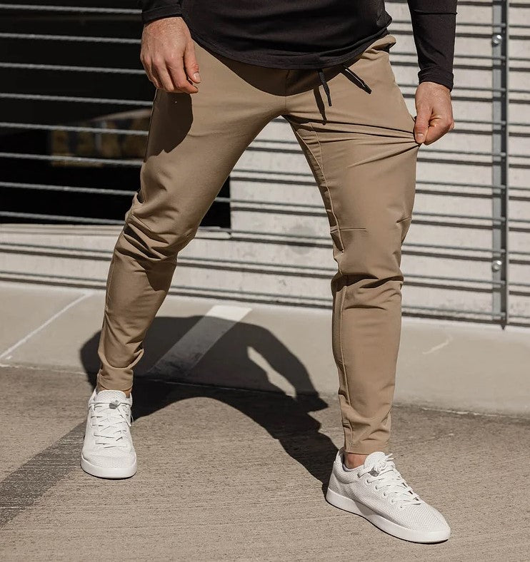 Stretch-Hose | Elastische Taille | Winddicht | Slim-Fit-Jogginghose | Herrenhose-Chaps Herrenmode