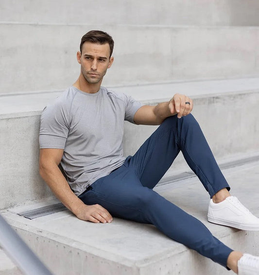 Stretch-Hose | Elastische Taille | Winddicht | Slim-Fit-Jogginghose | Herrenhose-Chaps Herrenmode