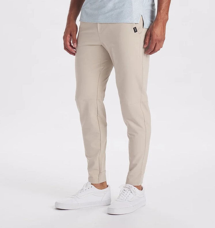 Stretch-Hose | Elastische Taille | Winddicht | Slim-Fit-Jogginghose | Herrenhose-Sand-XS-Chaps Herrenmode