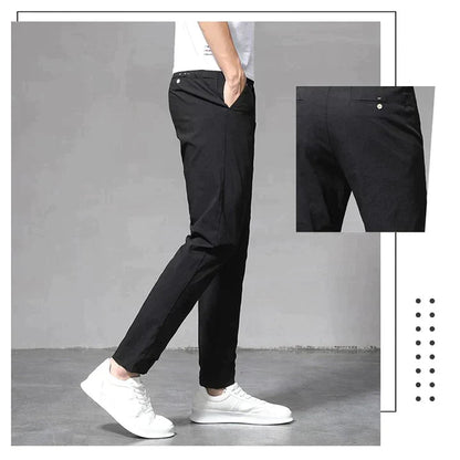 Stretch-Hose – schmale Passform, gerade geschnittene Chino-Hose für Herren-Chaps Herrenmode