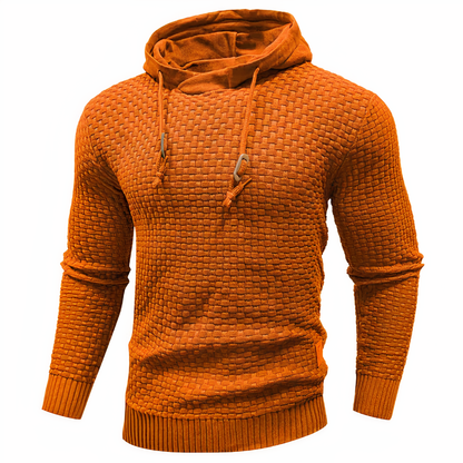 Strick-Hoodie | Kordelzug | Slim Fit | Kapuzenpulli | Herren-Hoodie-Orangefarben-S-Chaps Herrenmode