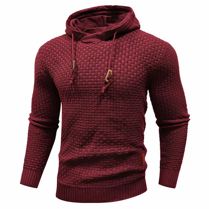 Strick-Hoodie | Kordelzug | Slim Fit | Kapuzenpulli | Herren-Hoodie-Rot-S-Chaps Herrenmode