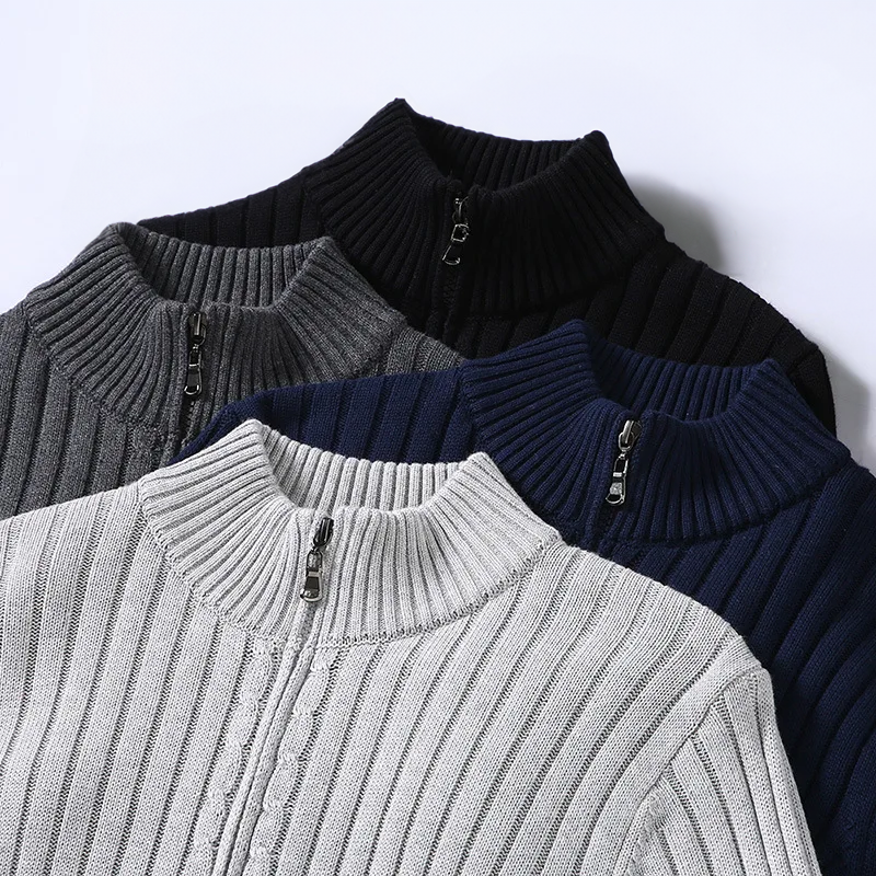 Strickjacke – Lässige Strickjacke mit Reißverschluss für Herren-Chaps Herrenmode