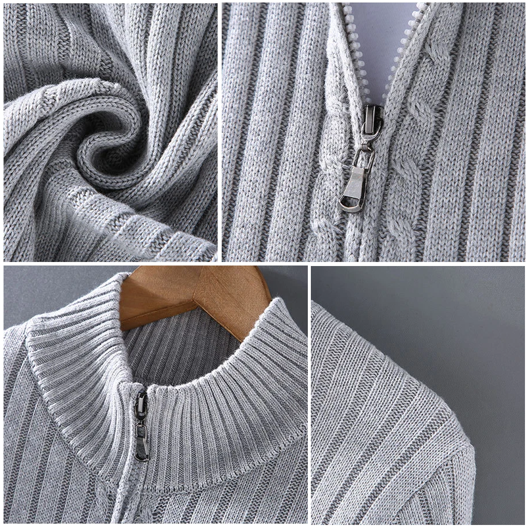Strickjacke – Lässige Strickjacke mit Reißverschluss für Herren-Chaps Herrenmode