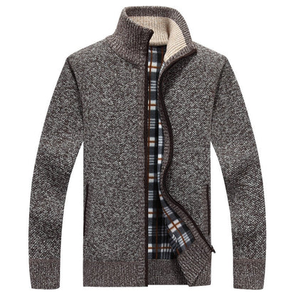 Strickjacke | Reißverschluss | Winter | Strickjacke | Herren-Strickjacke-Braun-M-Chaps Herrenmode
