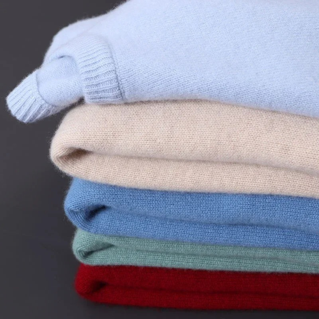 Strickpullover – Einfarbiger Strickpullover mit Rundhalsausschnitt für Männer für den Winter-Chaps Herrenmode