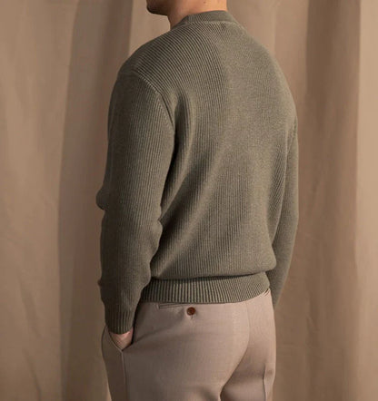 Strickpullover | Gerippt | Rundhalsausschnitt | Strickpullover | Herrenbekleidung-Chaps Herrenmode