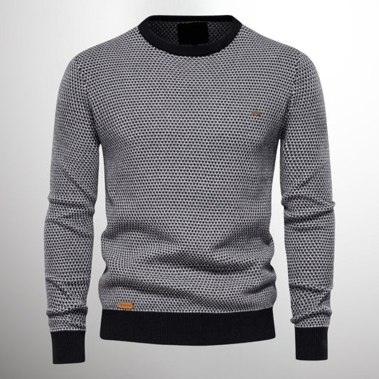 Strickpullover | Langarm | Rundhalsausschnitt | Pullover | Herrenshirt-Grau-M-Chaps Herrenmode