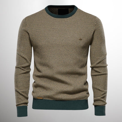 Strickpullover | Langarm | Rundhalsausschnitt | Pullover | Herrenshirt-Grün-M-Chaps Herrenmode