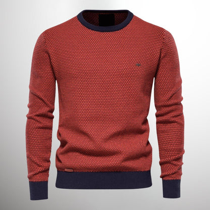 Strickpullover | Langarm | Rundhalsausschnitt | Pullover | Herrenshirt-Rot-M-Chaps Herrenmode