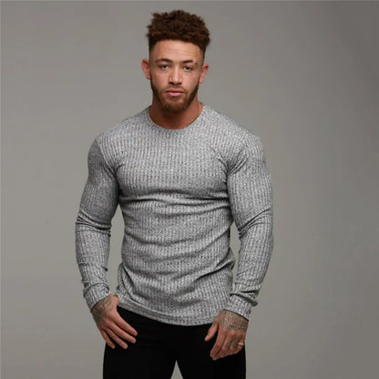 Strickpullover – Rippstrick – Langarm – Slim Fit – Herrenpullover-Chaps Herrenmode