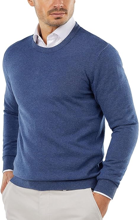 Strickpullover | Rundhalsausschnitt | Pullover | Baumwollpullover | Herrenpullover-Chaps Herrenmode