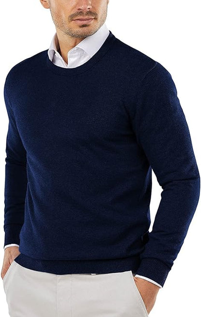 Strickpullover | Rundhalsausschnitt | Pullover | Baumwollpullover | Herrenpullover-Chaps Herrenmode