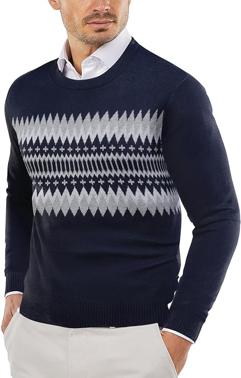 Strickpullover | Rundhalsausschnitt | Pullover | Baumwollpullover | Herrenpullover-Chaps Herrenmode