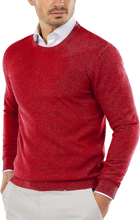 Strickpullover | Rundhalsausschnitt | Pullover | Baumwollpullover | Herrenpullover-Rot-XS-Chaps Herrenmode