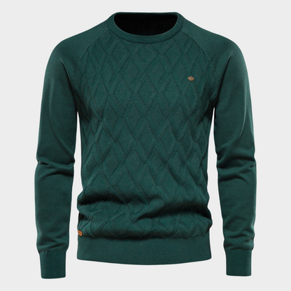 Strickpullover - Rundhalsausschnitt - Pullover - Strickpullover - Herrenbekleidung-Grün-S-Chaps Herrenmode