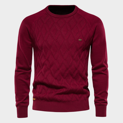 Strickpullover - Rundhalsausschnitt - Pullover - Strickpullover - Herrenbekleidung-Rot-S-Chaps Herrenmode