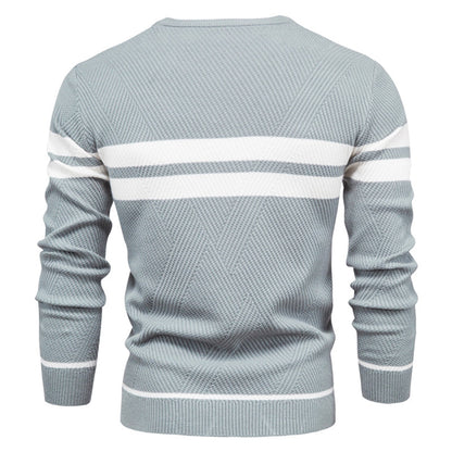 Strickpullover – Schmal Geschnitten – Rundhalsausschnitt – Pullover – Herrenbekleidung-Chaps Herrenmode